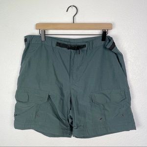 REI teal outdoor hiking shorts